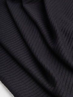 Wide Rib EcoVero Viscose Knit - Black