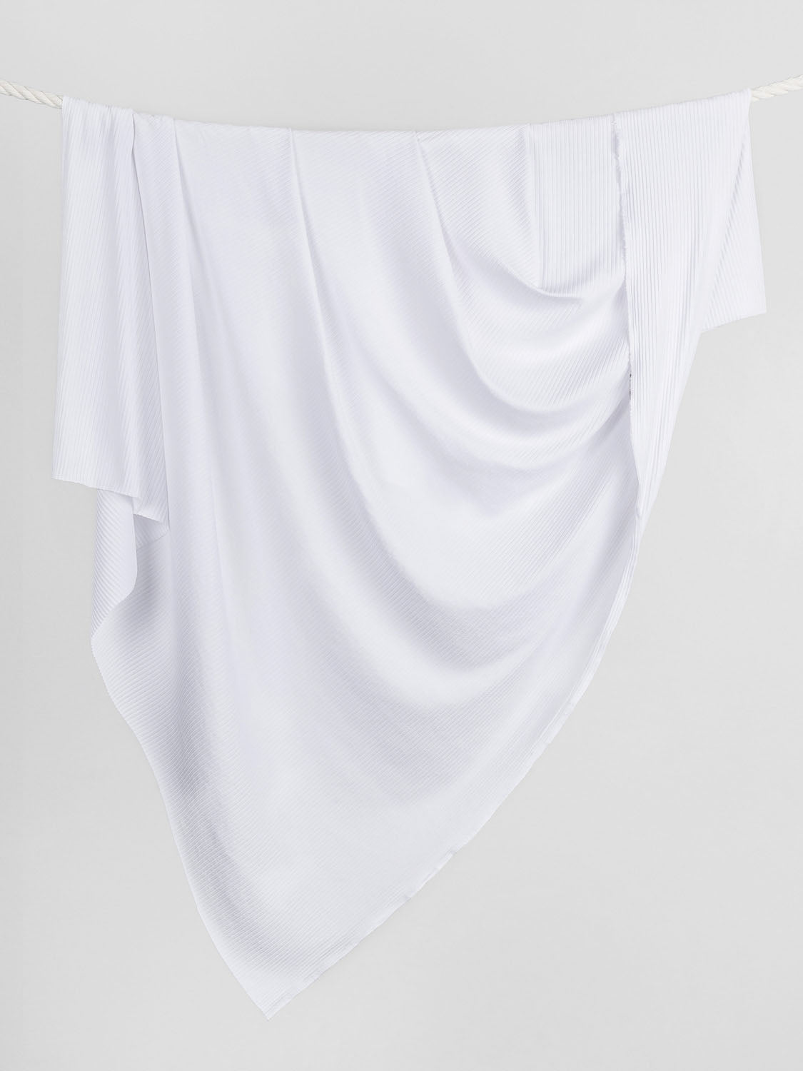 Tricot en viscose EcoVero à larges côtes - Crème - Échantillion