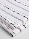Fine Stripe Viscose Crepe Deadstock - Cream + Navy | Core Fabrics