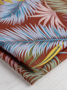 Tropical Print Viscose Deadstock - Mahogany + Mauve + Palm | Core Fabrics