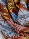 Tropical Print Viscose Deadstock - Mahogany + Mauve + Palm | Core Fabrics