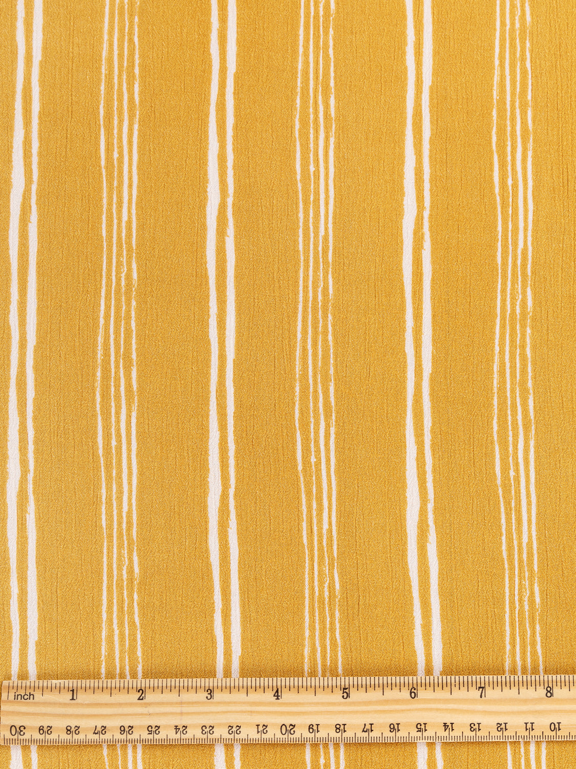 Striped Crepe Viscose Deadstock - Wheat + Cream | Core Fabrics