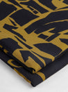 Abstract Geo Viscose Twill - Gold + Black | Core Fabrics