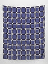 Large Scale Deconstructed Plaid Viscose Twill - Denim + Navy + Cream | Core Fabrics
