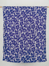 Large Floral Scribble Viscose Twill - Cobalt Blue + Cream | Core Fabrics