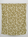 Large Floral Scribble Viscose Twill - Golden Olive + Cream | Core Fabrics