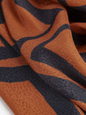 Geo Square Print Viscose Dobby - Pumpkin + Charcoal | Core Fabrics