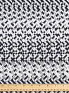 Metallic Geo Squares Jacquard - Silver + Black | Core Fabrics