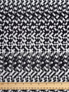 Metallic Geo Squares Jacquard - Silver + Black | Core Fabrics