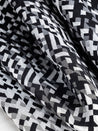 Metallic Geo Squares Jacquard - Silver + Black | Core Fabrics