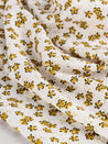 Ditzy Floral Print Rayon Challis Deadstock - Gold + Cream | Core Fabrics