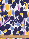 Floral Print Viscose Twill - Cream + Periwinkle + Clementine + Navy | Core Fabrics