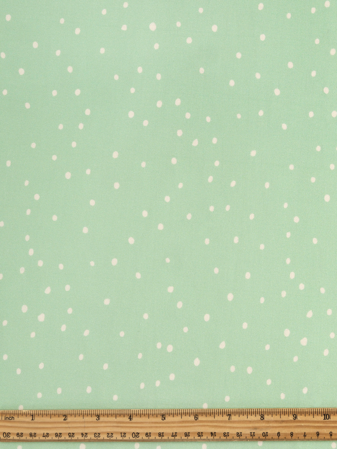 Small Polkadot Viscose Twill - Mint + Cream | Core Fabrics