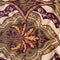 Ornemental Palm Tree Border Print Textured Viscose - Olive + Aubergine + Oat + Coral