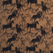 Viscose texturée à imprimé de chevaux sauvages - Caramel + Noir