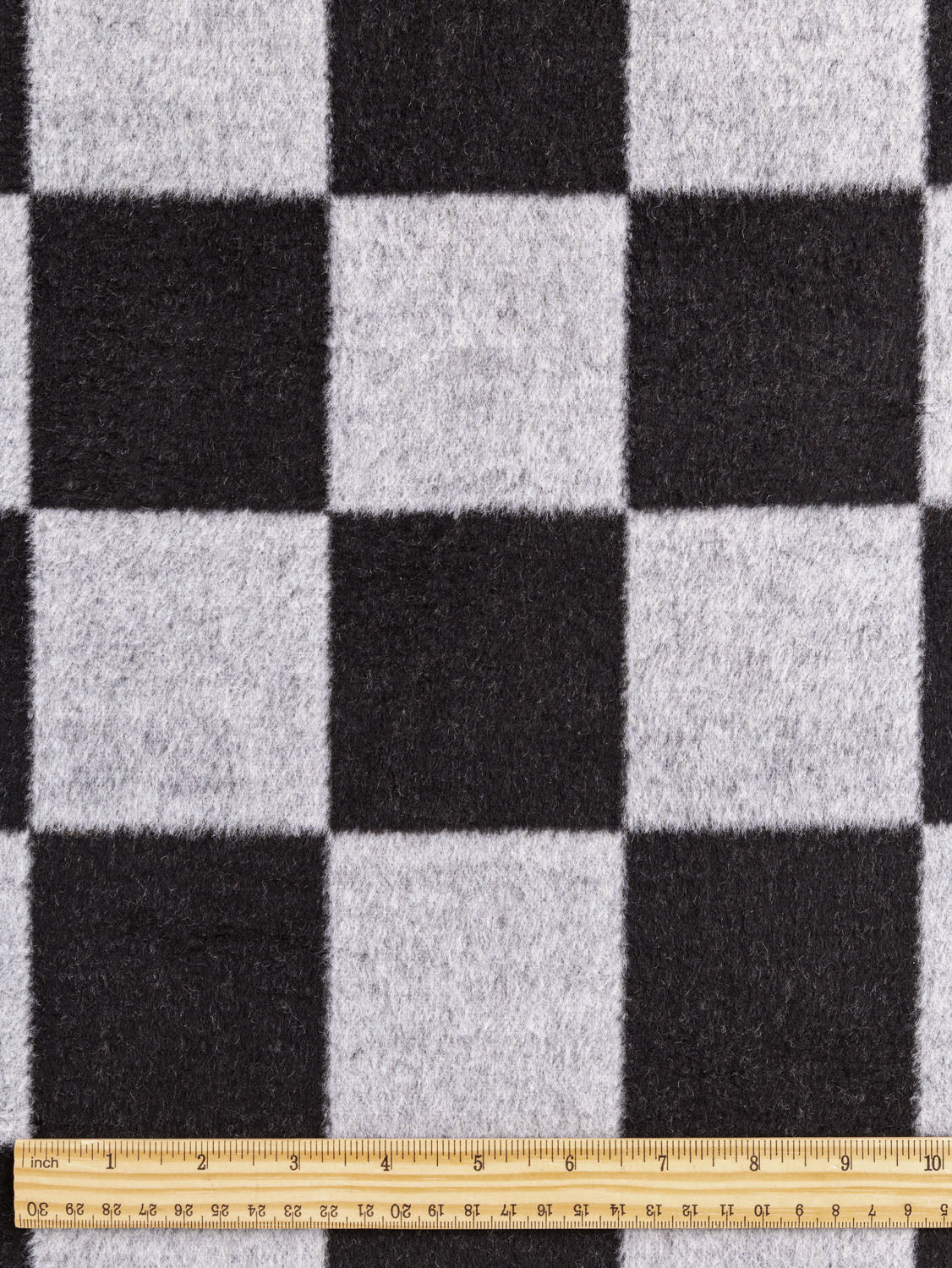 Checkerboard Coating Deadstock - Grey + Black | Core Fabrics