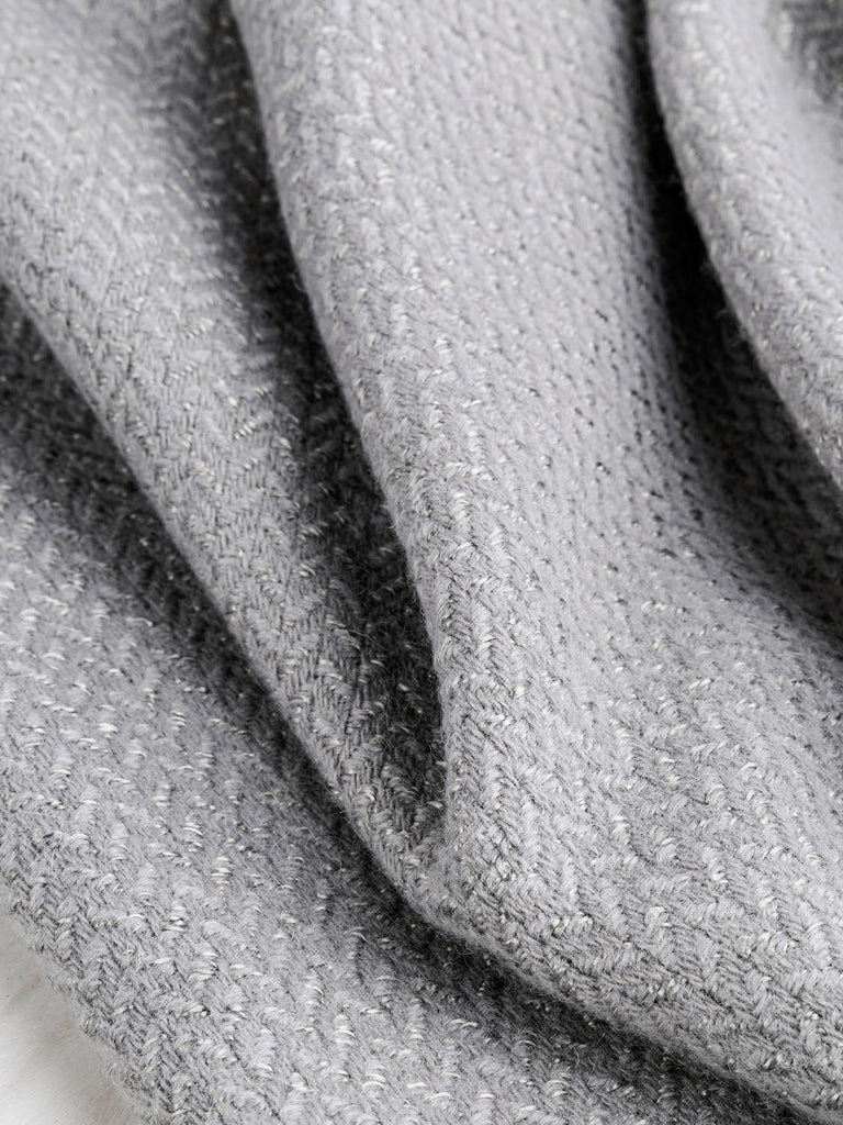 Italian Tweed Coating Deadstock - Dove Grey