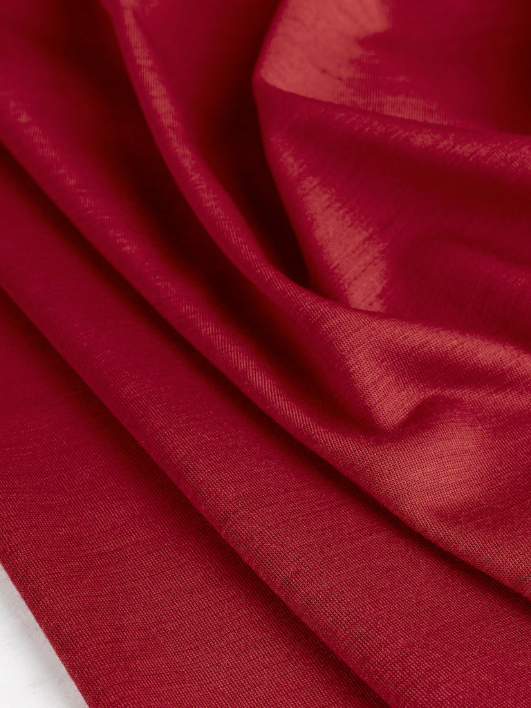 Jersey en laine fin de rouleau - Rouge