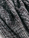 Abstract Bouclé Coating Deadstock - Black + Charcoal + White | Core Fabrics