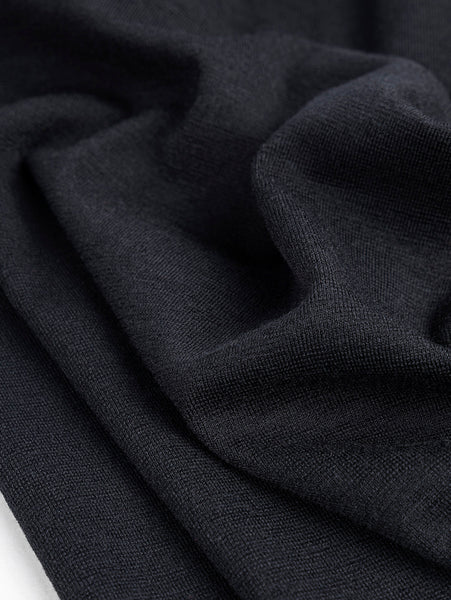 Merino Wool Interlock Knit Shorts, Charcoal Heather