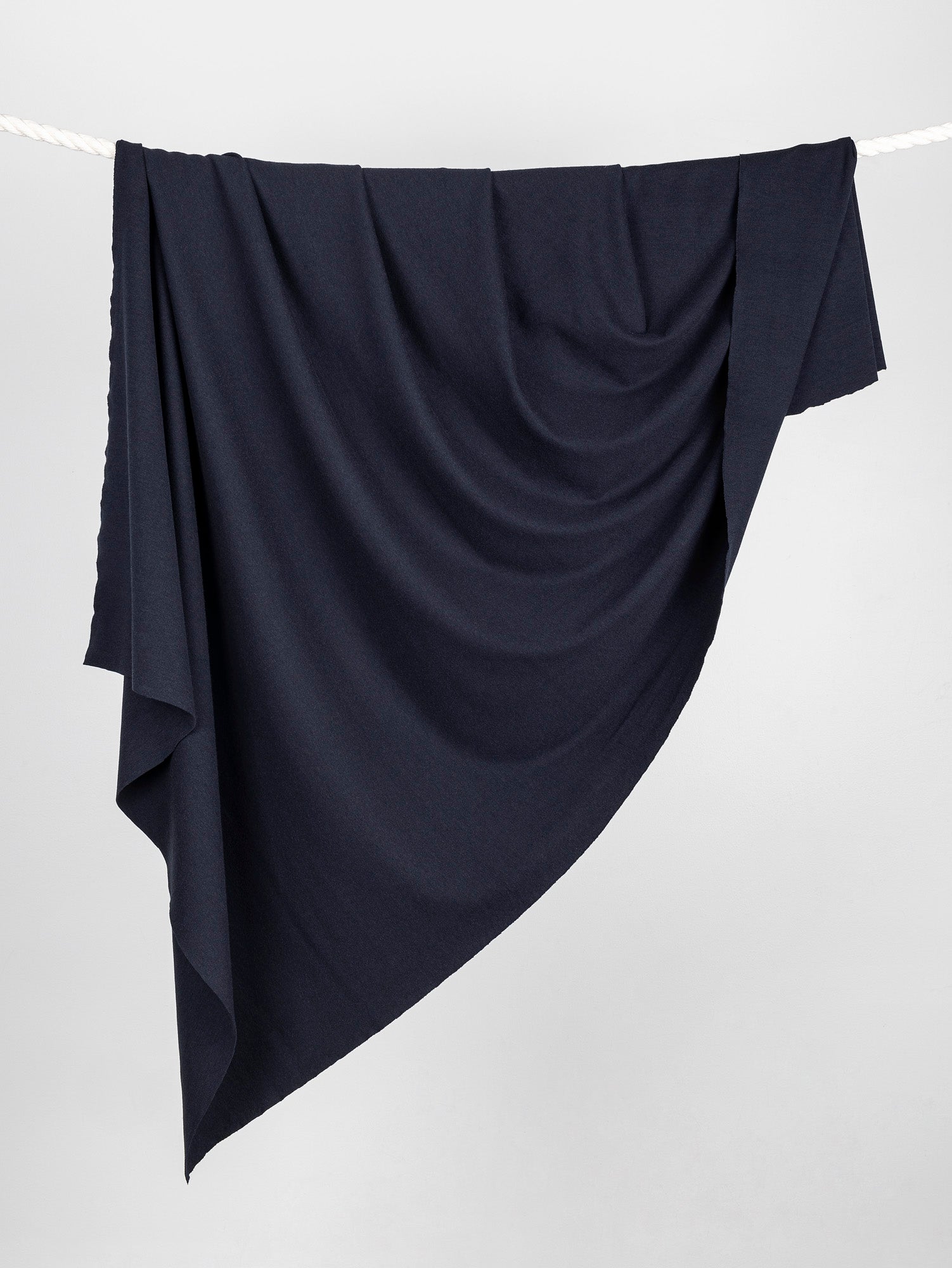 Midweight 100% Merino Wool Interlock Knit Deadstock - Dark Navy | Core Fabrics