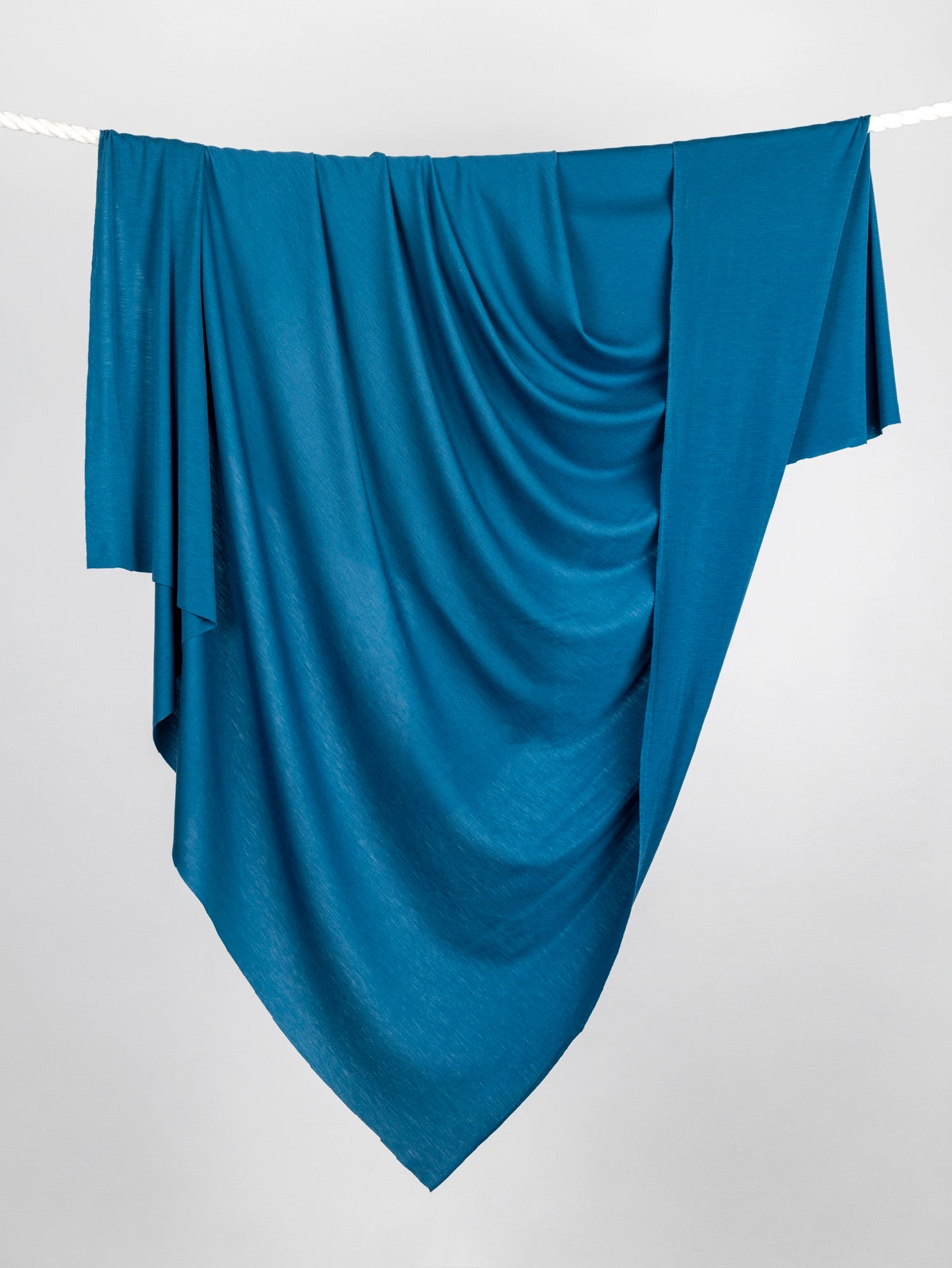 Lightweight 100% Merino Wool Jersey Knit Deadstock - Teal | Core Fabrics