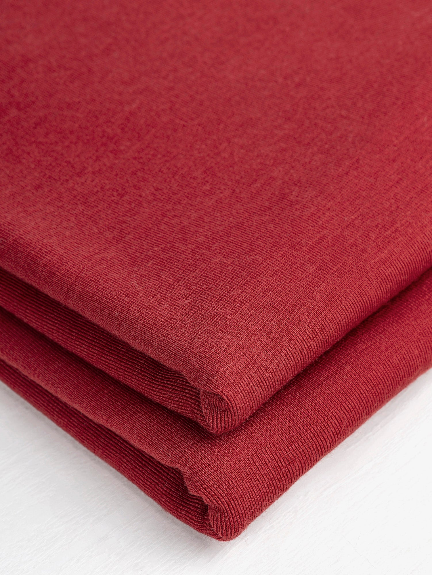 Lightweight 100% Merino Wool Jersey Knit Deadstock - Chili Red | Core Fabrics