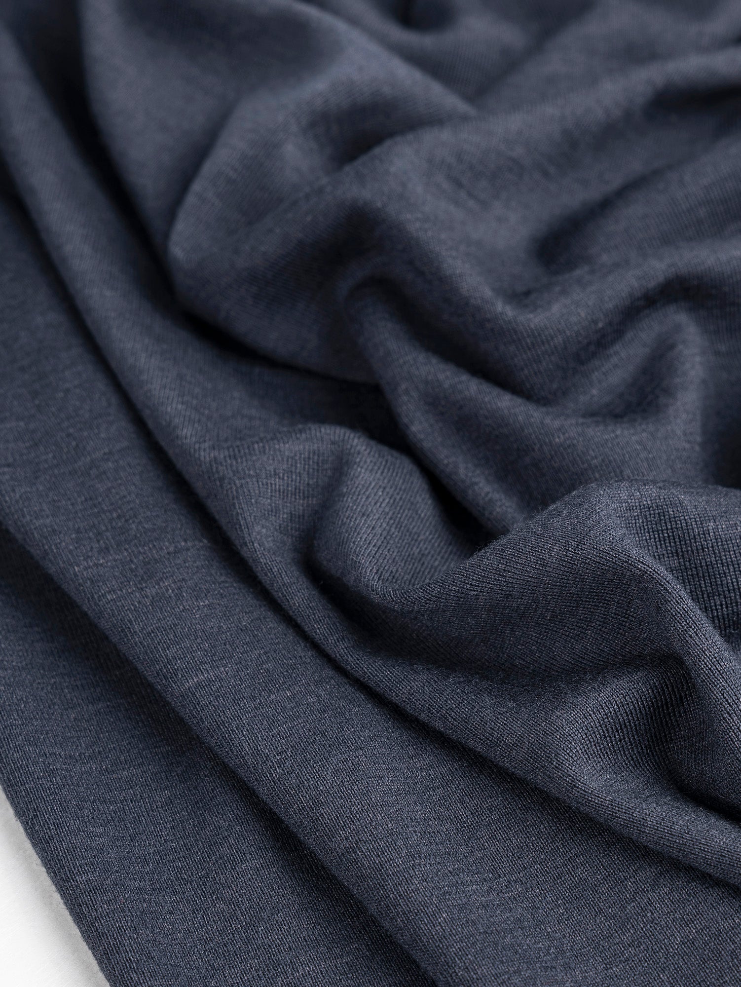 Lightweight 100% Merino Wool Jersey Knit Deadstock - Slate | Core Fabrics