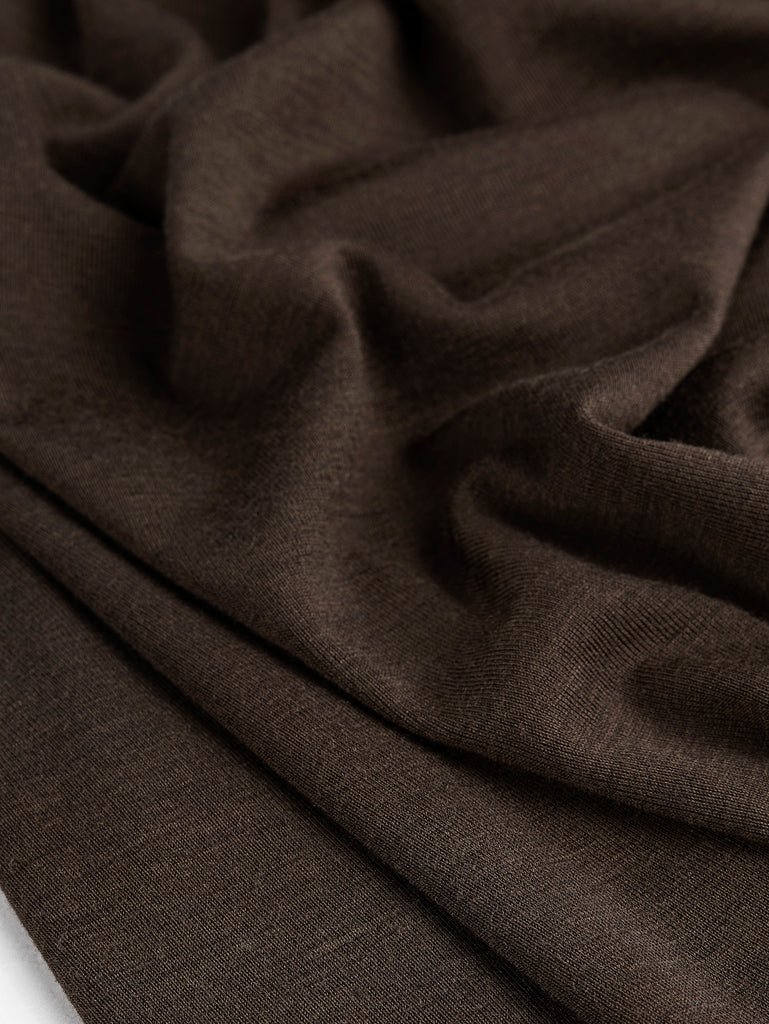 Black Merino Wool and Tencel Jersey - Wool Knits - Jersey/Knits - Fashion  Fabrics