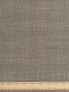 Glen Check Wool Blend Suiting Deadstock - Black + Beige + Pumpkin | Core Fabrics