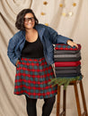 F-WOL123-Tartan-Check-Italian-Wool-Deadstock-Red-Green-Black-Core-Fabrics-model.JPG