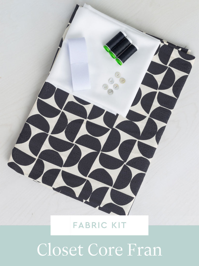 Fran Pajamas Kit | Bauhaus Half Circle Print Viscose Dobby
