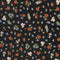 Popeline de coton BCI à imprimé floral à pois – Noir + Crème + Multicolore