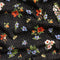 Floral Polka Dot Print BCI Cotton Poplin - Black + Cream + Multicolour
