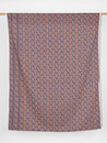 F-COT389-Floral-Trellis-Border-Print-Cotton-Lawn-Indigo-Terracotta-and-Olive-Core-Fabrics-draped.JPG