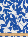 Foliage Silhouette Print Cotton Poplin - Cream + Cobalt | Core Fabrics