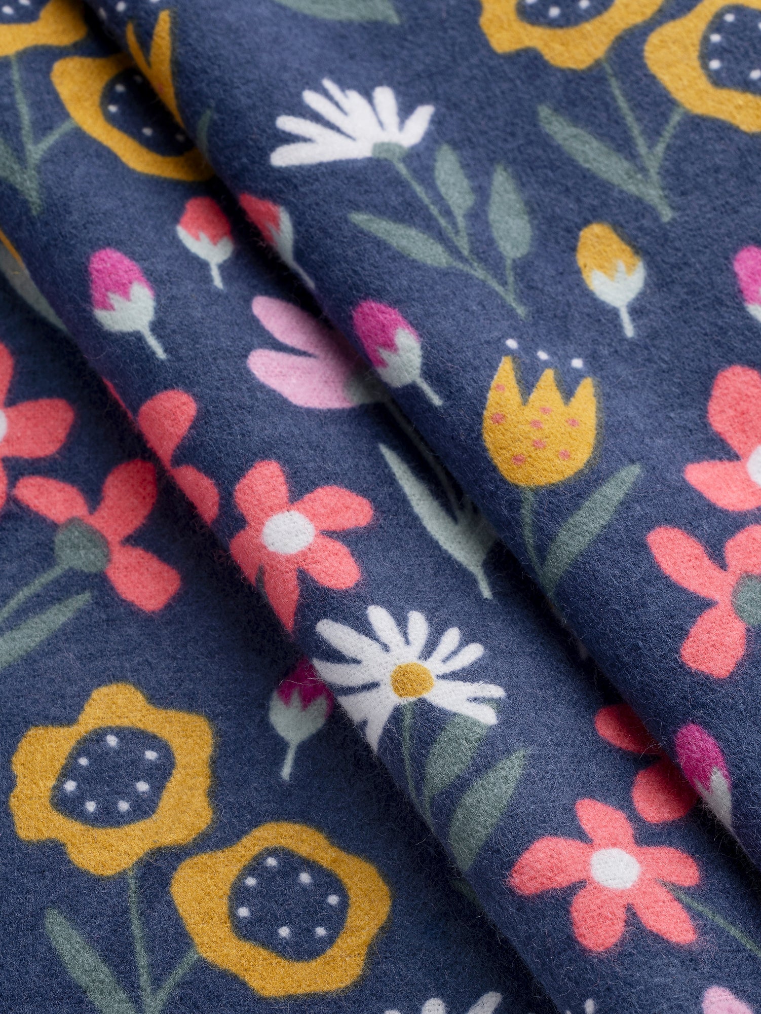 F-COT433-Folk-Floral-Print-Cotton-Flannel-Deadstock-Navy-Pink-Yellow-Core-Fabrics-fold.JPG