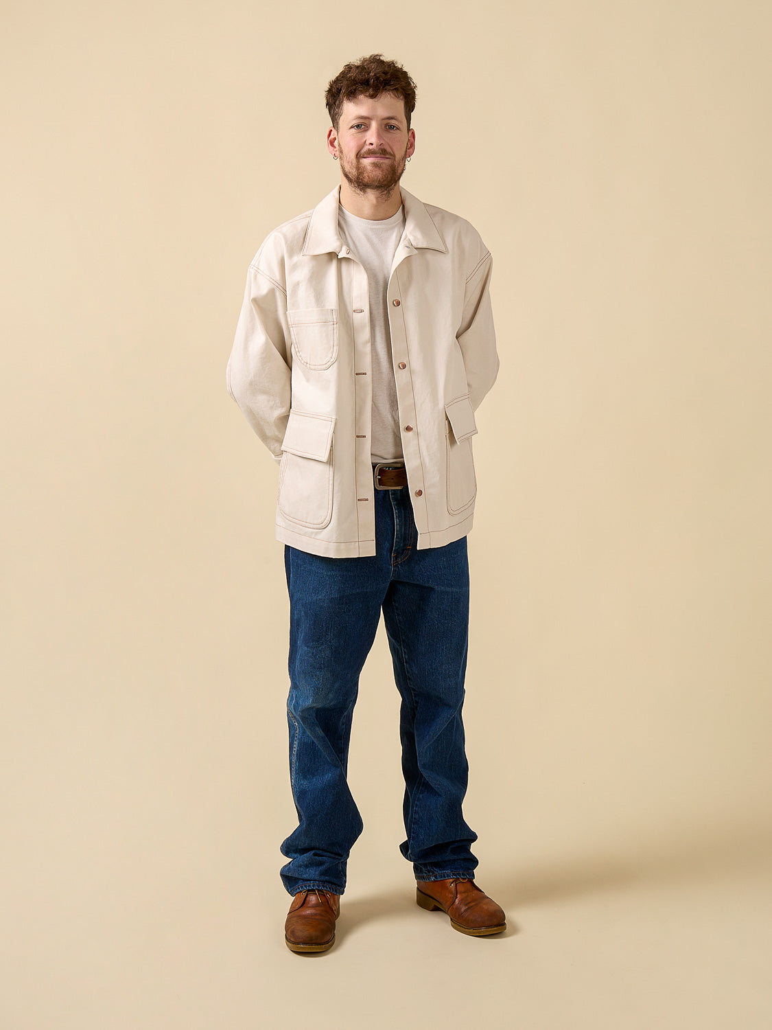 Midweight Core Collection Organic Cotton Canvas - Marshmallow - Model | Core Fabrics