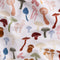 Fun Guy Print Organic Cotton Linen — Ivory + Multicolour