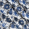 Garden Floral Block Print Cotton Poplin - Sky + Indigo + Black