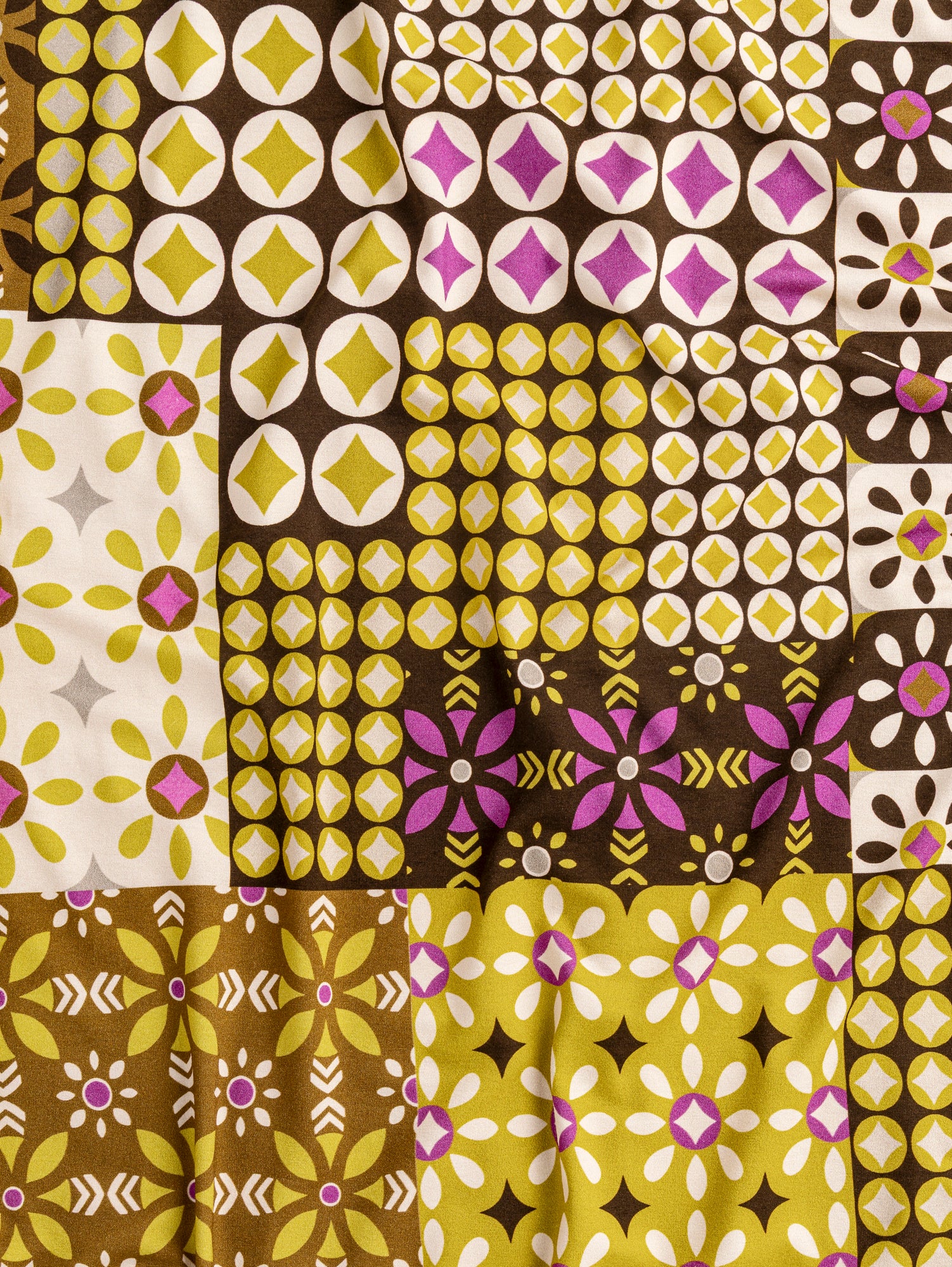 F-VIS265-Geo-Patchwork-Print-Viscose-Knit-Chocolate-Olive-Magenta-Cream-Core-Fabrics-scrunched-1.JPG