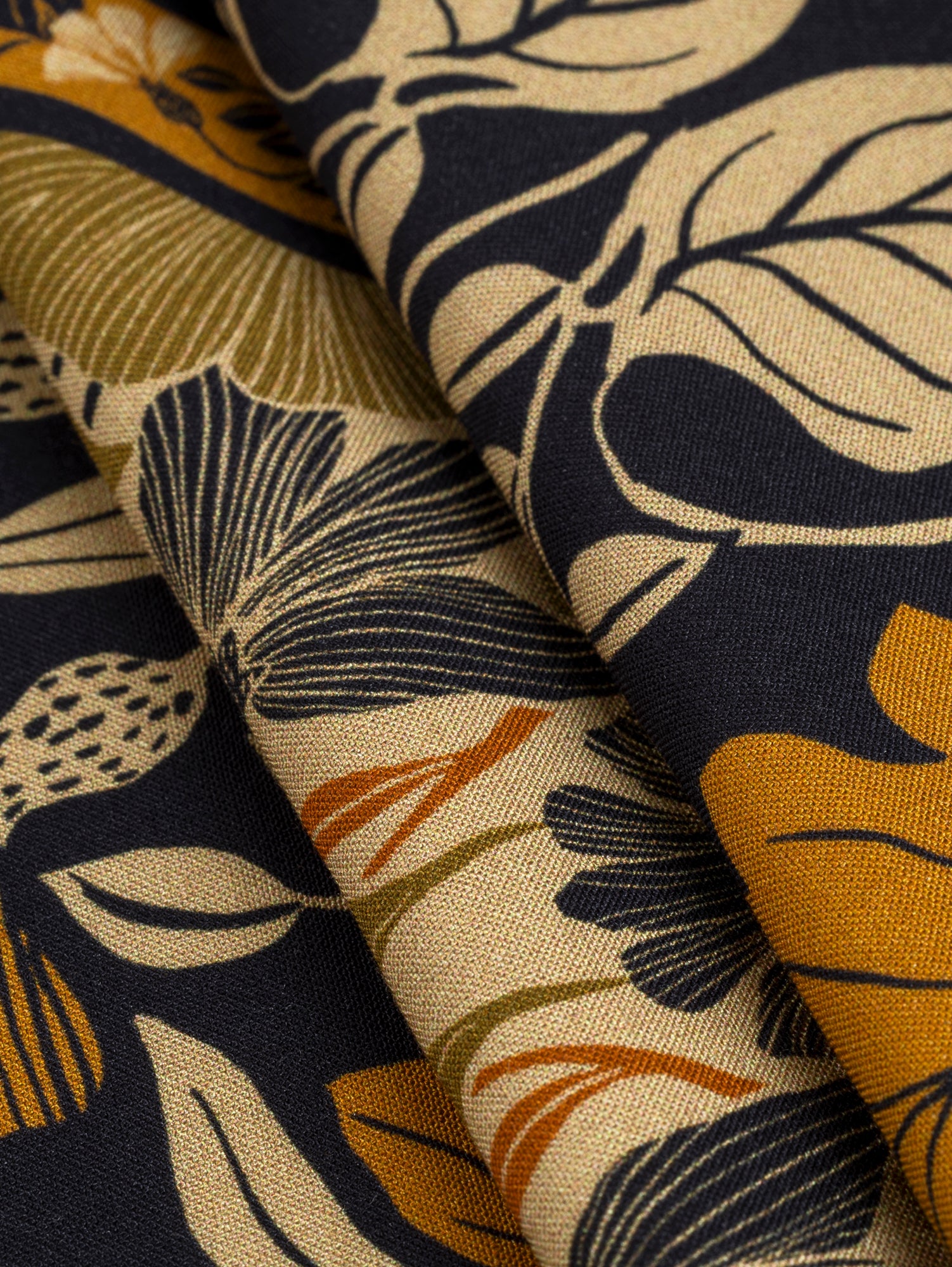 F-VIS280-Ginkgo-Tapestry-Print-Ecovero-Viscose-Olive-Black-Turmeric-Core-Fabrics-fold.JPG