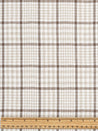 Glen Check Irish Linen Heavy Suiting Deadstock - Beige + Brown + White | Core Fabrics