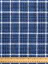 Glen Check Irish Linen Heavy Suiting Deadstock - Blue + Black + White | Core Fabrics