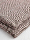 Glen Check Wool Viscose Blend Suiting Deadstock - Pink + Olive | Core Fabrics