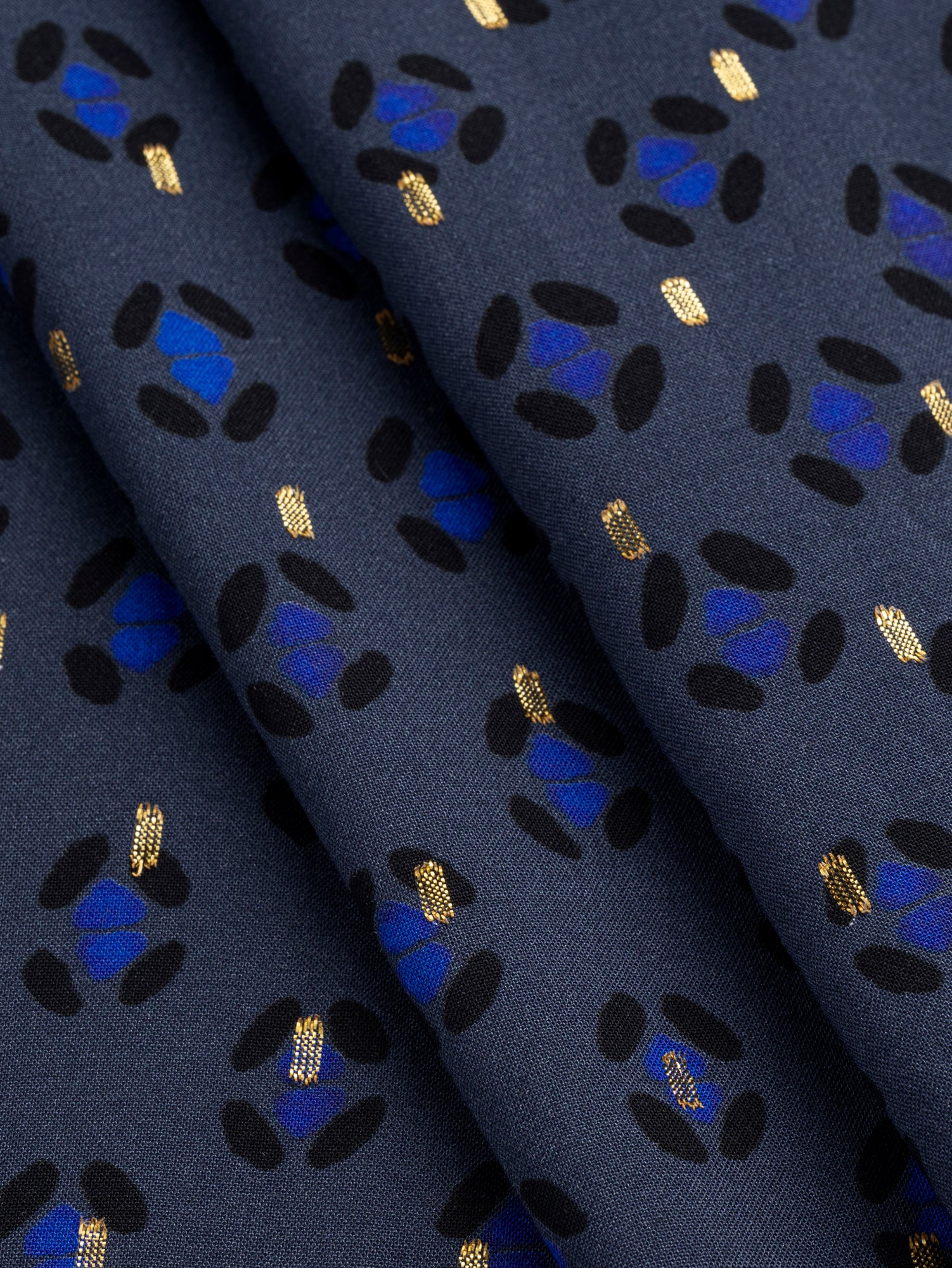F-VIS279-Gold-Dot-Geo-Print-Viscose-Navy-Gold-Core-Fabrics-fold.JPG