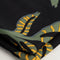 Graphic Leaf Viscose Twill Deadstock - Black + Olive + Yellow