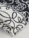 Graphic Swirl Cotton Jacquard  - Black + Cream | Core Fabrics