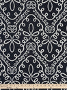Graphic Swirl Cotton Jacquard  - Black + Cream | Core Fabrics