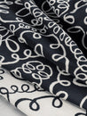 Graphic Swirl Cotton Jacquard  - Black + Cream | Core Fabrics